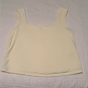 BP Pale Yellow Tank Crop Top